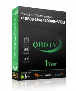 Abonnement QHDTV IPTV avec plus de 10500 chaînes en direct et 4K Ultra HD